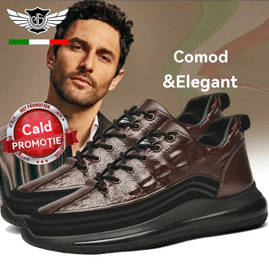 ⏰Ostatni dzień - 50% zniżki👞【38-48】Luksusowe włoskie trampki z nadrukiem krokodyla