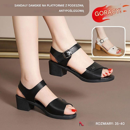 【35-40】👠2026 Modne sandały z grubym obcasem i antypoślizgową miękką podeszwą dla kobiet💕