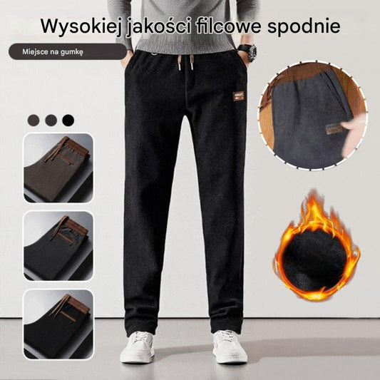 🔥 🔥【M-5XL】Spodnie dresowe na jesień/zimę: uniwersalne, luźne, z podszewką z polaru, ze wzmocnieniami