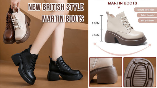 👢Nowe buty Martin w stylu brytyjskim, wygodne wkładki podtrzymujące łuk stopy: są oddychające, odporne na pot i bezwonne, dzięki czemu Twoje stopy są wygodne i trwałe!