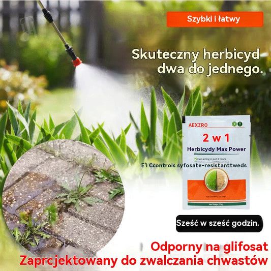 【3 torby】💥Silny herbicyd 2 w 1💥 Specjalnie opracowany do zwalczania chwastów odpornych na glifosat. Działa w ciągu 6 godzin i zaburza syntezę białek i pigmentów chwastów!