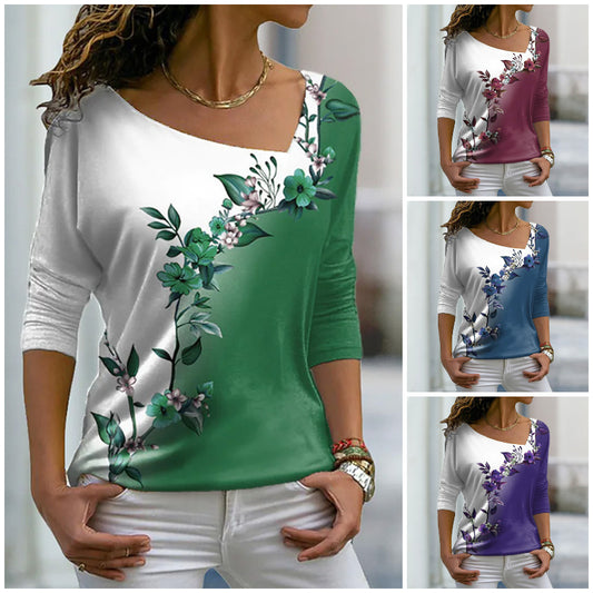 😍30% zniżki!【S-2XL】Nowa damska koszulka z nadrukiem na wiosnę, wykonana z bawełny, wygodna i przewiewna, odpowiednia do noszenia ze spódnicami lub spodniami.