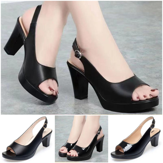💞【35-40】Eleganckie i casualowe sandały na wysokim obcasie z odkrytymi palcami.