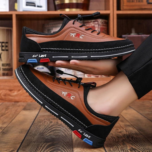 💯🔥【Rozmiary 39-48】Męskie skórzane buty biznesowe na co dzień – wodoodporne, odporne na plamy, miękka i wygodna podeszwa