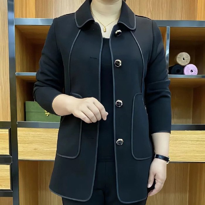 😍30% zniżki!🔥【M-4XL】2026 Nowy modny płaszcz z klapami w jednolitym kolorze