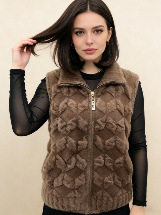 😍30% zniżki!【S-5XL】Ciepła kamizelka z polaru z norek, która łączy styl i ciepło