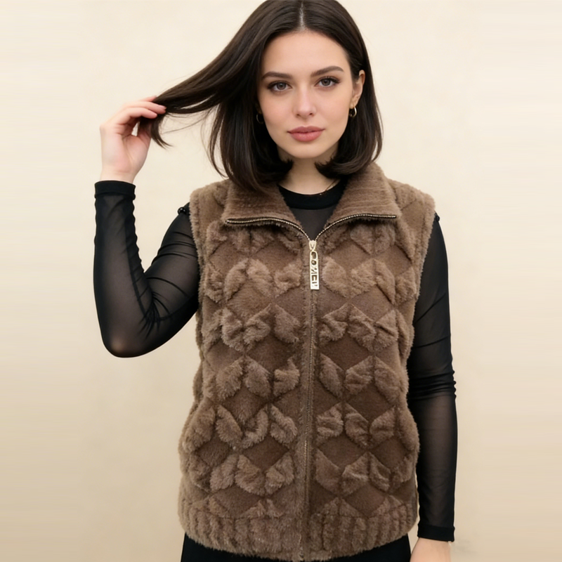 😍30% zniżki!【S-5XL】Ciepła kamizelka z polaru z norek, która łączy styl i ciepło