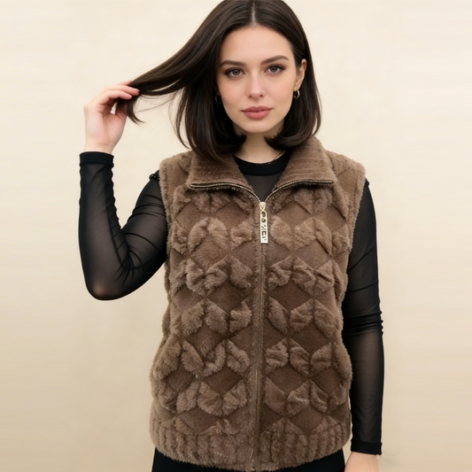 😍30% zniżki!【S-5XL】Ciepła kamizelka z polaru z norek, która łączy styl i ciepło