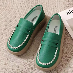 🥿🌸【35-40】Nowe buty na platformie 2026 z miękką skórzaną i gumową podeszwą zapewniającą wygodę chodzenia.
