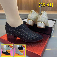 【35-41】2026 Modne damskie buty na niskim obcasie，Wygodne buty damskie