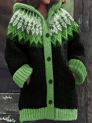 【S~5XL】✨Elegancka, kolorowa kurtka z kapturem w stylu retro