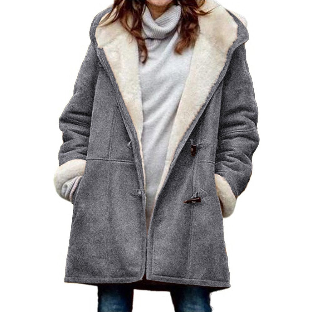 🥼🐏💖😍30% zniżki!【S-5XL】2026 Nowa modna i ciepła damska kurtka zamszowa z wełnianą podszewką, codzienna zimowa odzież wierzchnia