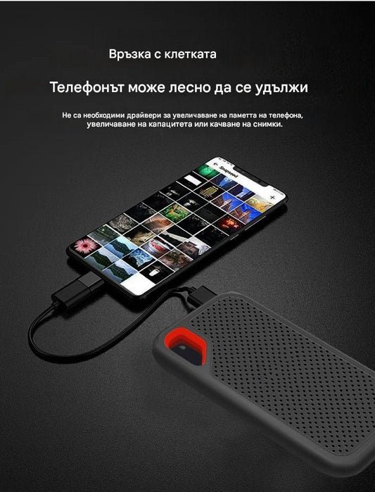 【Последен ден 🔥50% отстъпка】💥【32TB】 Високоскоростен мобилен твърд диск с голям капацитет ✅️Плащане при доставка