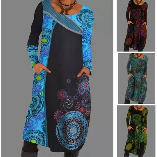 ✨🔥 😍30% zniżki!【S-5XL】Nowa sukienka na jesień i zimę z nadrukiem 3D · Wygodna, ciepła i odpowiednia na co dzień