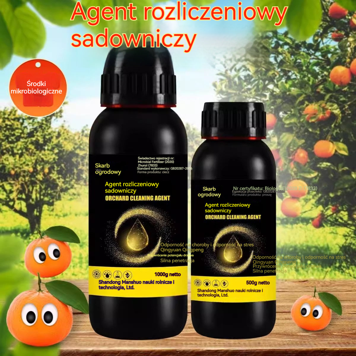 😍30% zniżki! 🍎 🍏🍑 Środek czyszczący do sadów – antybakteryjny