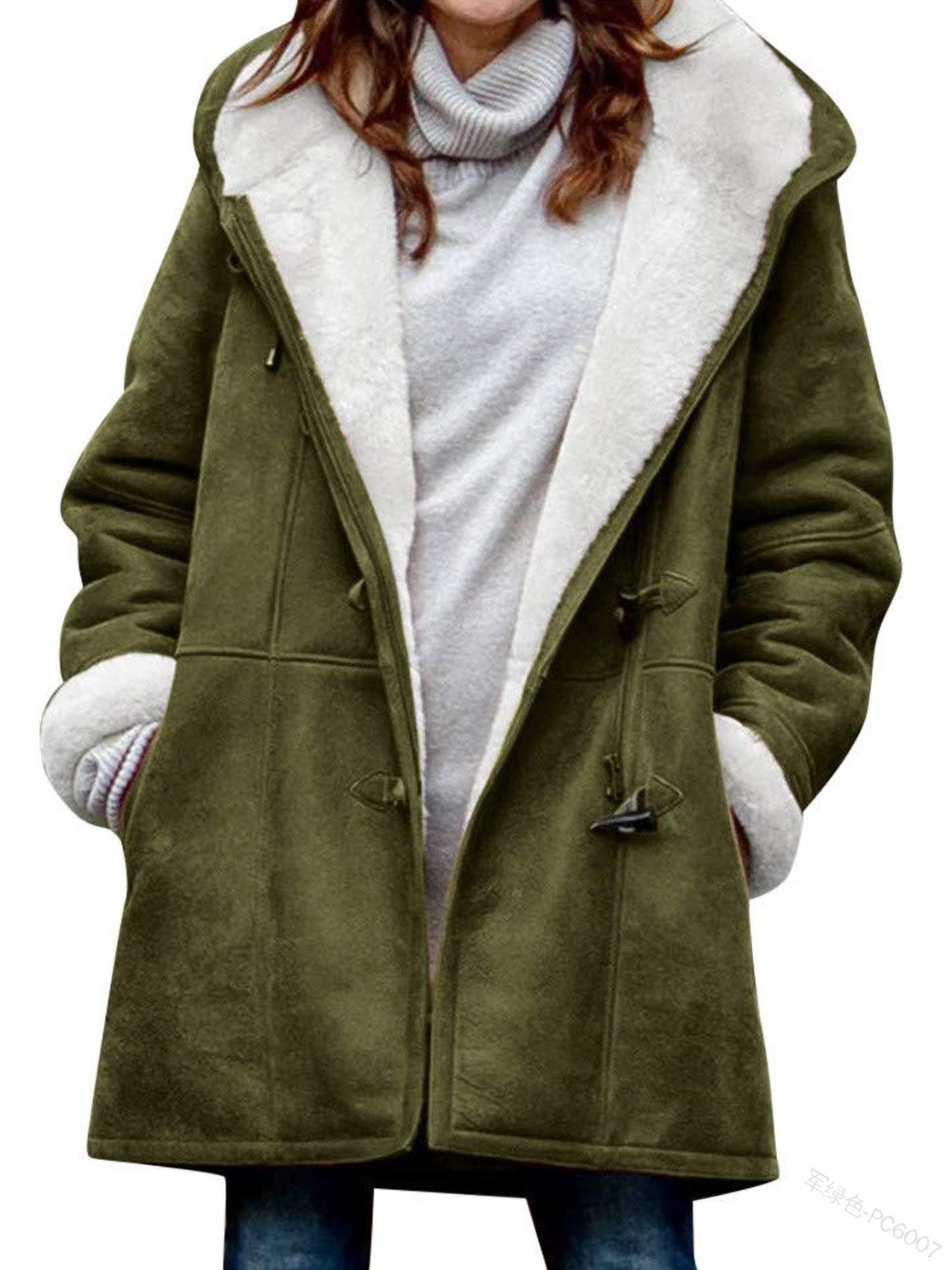 🥼🐏💖😍30% zniżki!【S-5XL】2026 Nowa modna i ciepła damska kurtka zamszowa z wełnianą podszewką, codzienna zimowa odzież wierzchnia