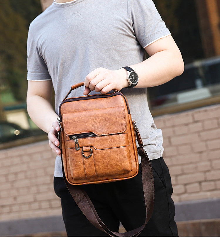 😍30% zniżki!👜 Męska torebka ze skóry bydlęcej na co dzień