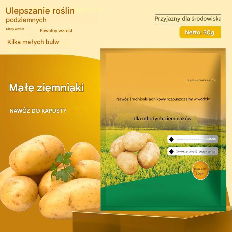 [10 opakowań] Rozpuszczalny nawóz dolistny „Magiczny Ziemniak”｜Do ziemniaków, orzeszków ziemnych, batatów, rzodkwi, taro i cebuli – stymuluje korzenie, zwiększa plony