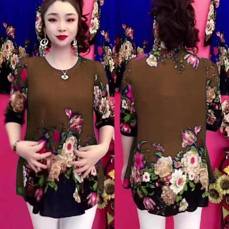 🌸😍30% zniżki!【S-4XL】 2026 Nowy modny, swobodny T-shirt z nadrukiem, luźny i elastyczny, odpowiedni dla kobiet o każdym typie sylwetki