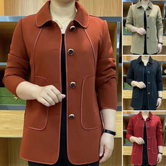 😍30% zniżki!🔥【M-4XL】2026 Nowy modny płaszcz z klapami w jednolitym kolorze