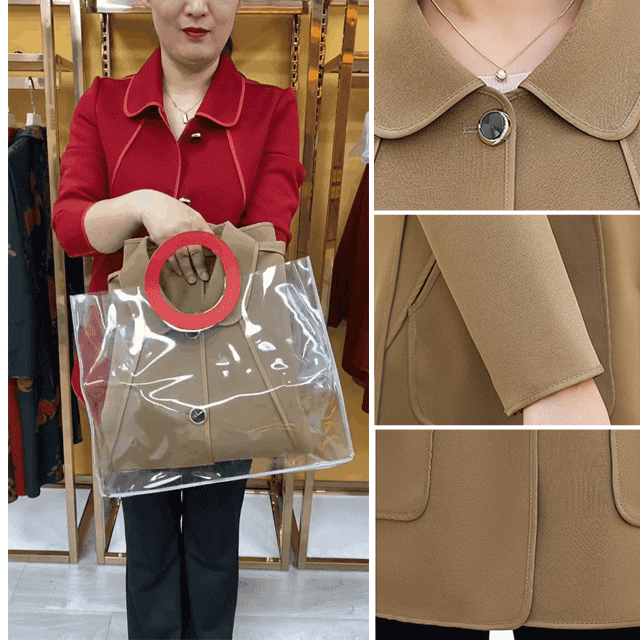 😍30% zniżki!🔥【M-4XL】2026 Nowy modny płaszcz z klapami w jednolitym kolorze