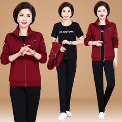 🔥😍30% zniżki!【M-6XL】🔥【Kurtka + T-shirt + Spodnie】 Trzyczęściowy zestaw do uprawiania sportów casual