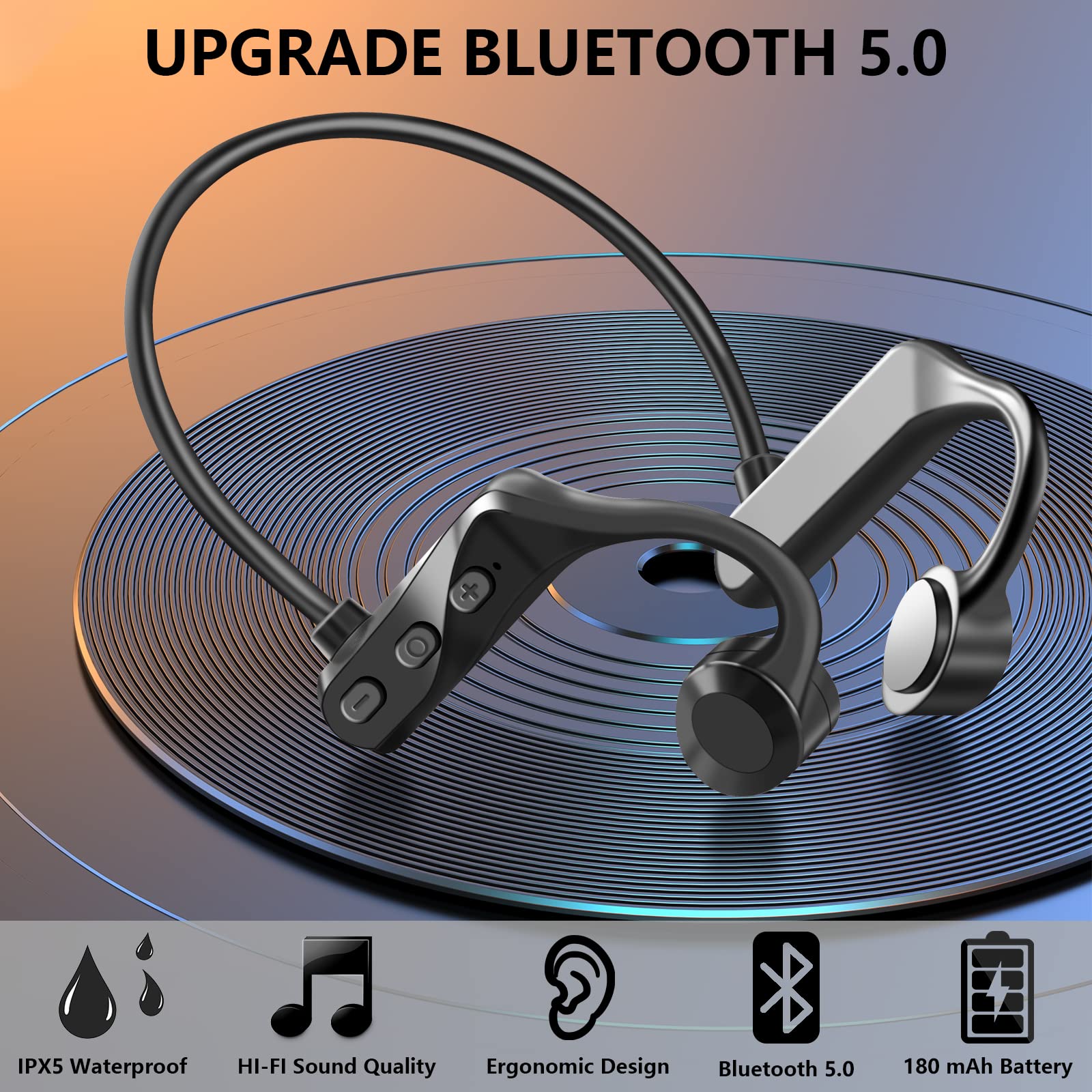 🎧🎧🎧 Przewodnictwo kostne Bezprzewodowe sportowe słuchawki Bluetooth do biegania