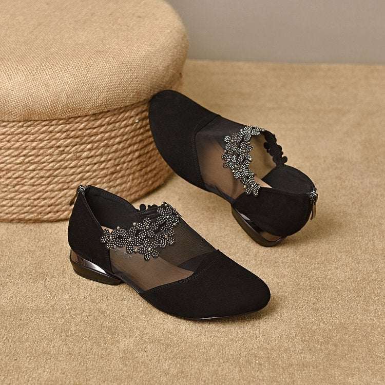 ✨【35-41】🏆2026 nowe damskie buty na koturnie z wydrążoną siateczką i miękkim spodem