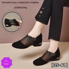 ✨【35-41】🏆2026 nowe damskie buty na koturnie z wydrążoną siateczką i miękkim spodem