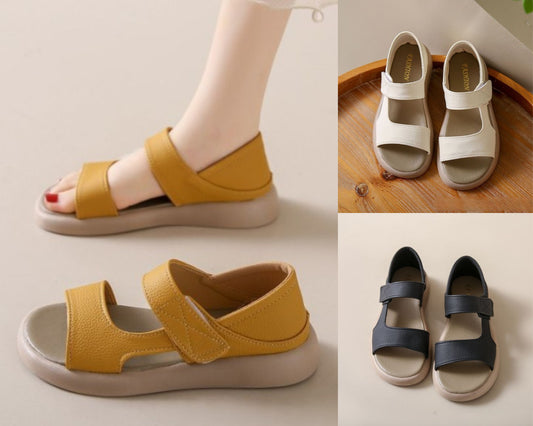 50% zniżki – 👡【35-43】Letnie retro sandały z miękkiej skóry, wygodne z miękką podeszwą