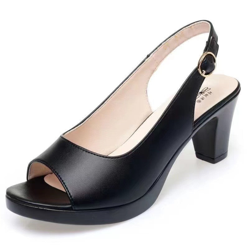 💞【35-40】Eleganckie i casualowe sandały na wysokim obcasie z odkrytymi palcami.