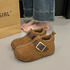 🍂👢🦶【35-40】--1 para butów 119 zł.，2026 Nowe modne i uniwersalne, codzienne buty śnieżne z podszewką z polaru, retro Birkenstocki z grubą podeszwą