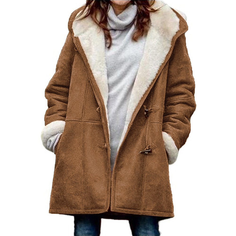 🥼🐏💖😍30% zniżki!【S-5XL】2026 Nowa modna i ciepła damska kurtka zamszowa z wełnianą podszewką, codzienna zimowa odzież wierzchnia