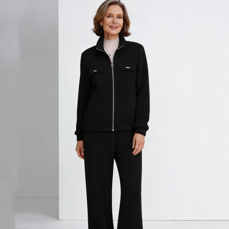 🔴💥Damski, swobodny komplet z aksamitu (M-4XL), stylowy i prosty design (marynarka + spodnie)