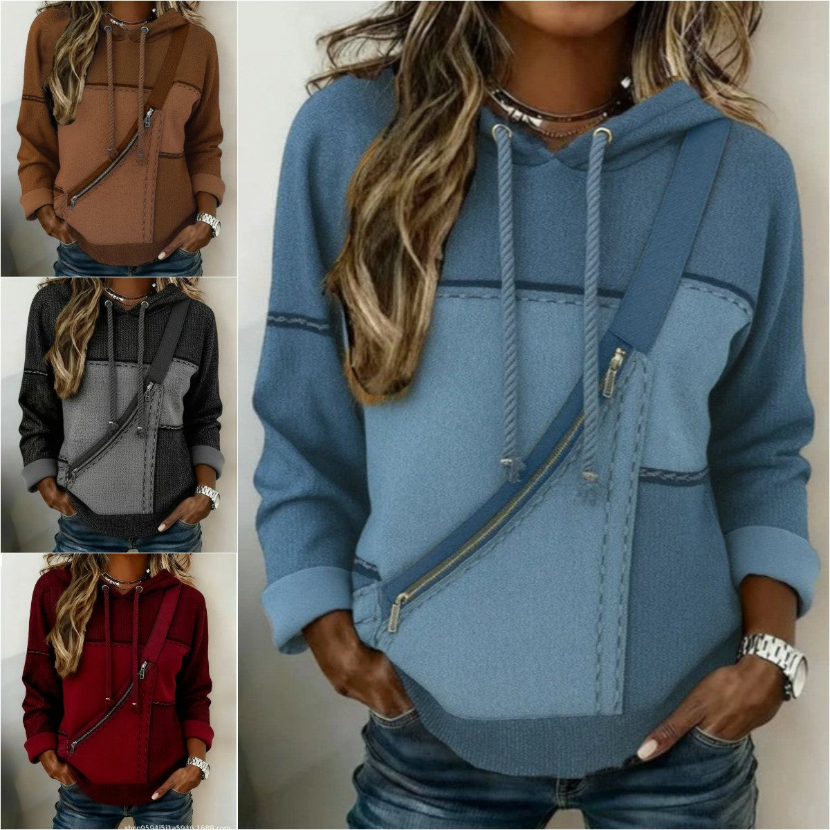 😍30% zniżki!🎀🎀【S-5XL】Damska bluza z długim rękawem i kapturem z nadrukiem