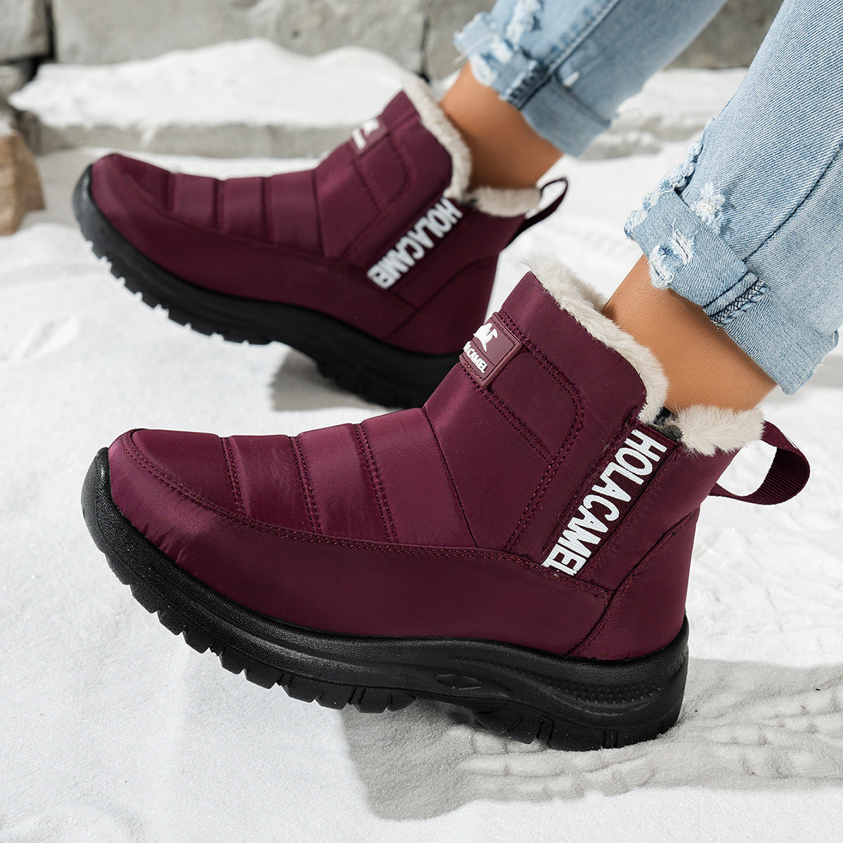 Buty zimowe damskie😍30% zniżki!🔥【36-43】Wodoodporne i ciepłe aksamitne buty śnieżne