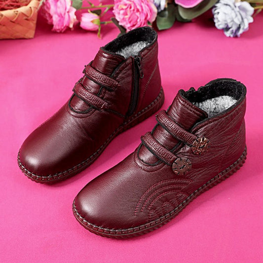 🔥🔥👢【49% OFF！！！】35-40，Buty damskie ze skóry naturalnej, z antypoślizgową podeszwą, odpowiednie na jesień i zimę, ręcznie wykonane we Włoszech.