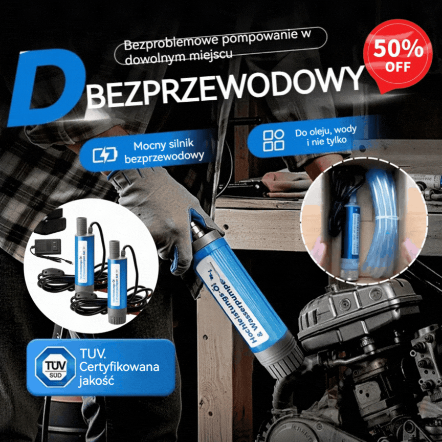 💥😍30% zniżki!🔥Nowa pompa olejowa Denaqi na baterie litowe, 21 V, pompa oleju i wody podwójnego zastosowania, bateria litowa