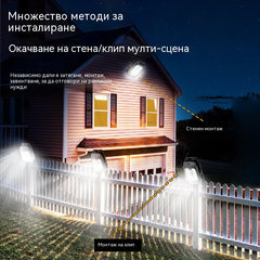 Нов тип сензорна лампа със слънчева енергия, градинска сензорна лампа, външно слънчево осветление