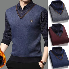 🔥😍30% zniżki!👔 [M-4XL] Męska koszula z dzianiny i aksamitu, aby zagęścić, utrzymując ciepło