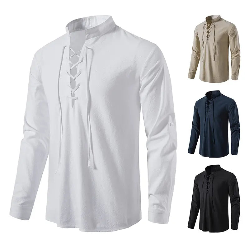 🔥【1 za 109 zł.】💥【S-4XL】Klasyczna, oddychająca koszula męska z bawełny i lnu