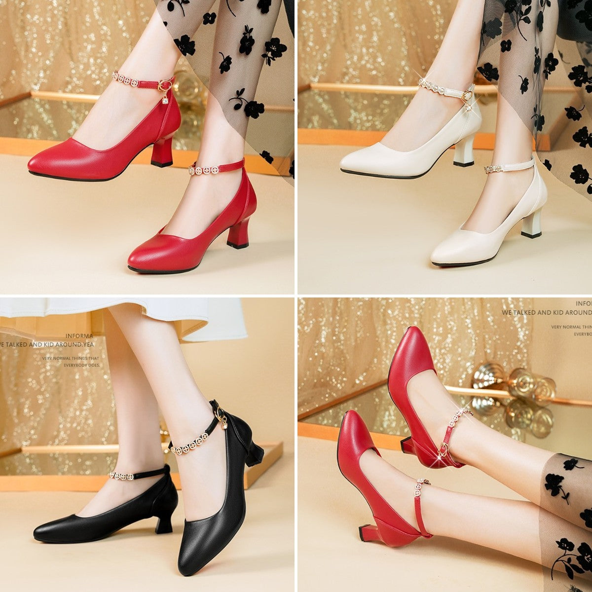 🔥【😍30% zniżki!】🔥【35-40】Nowe skórzane buty na wysokim obcasie z miękkiej skóry