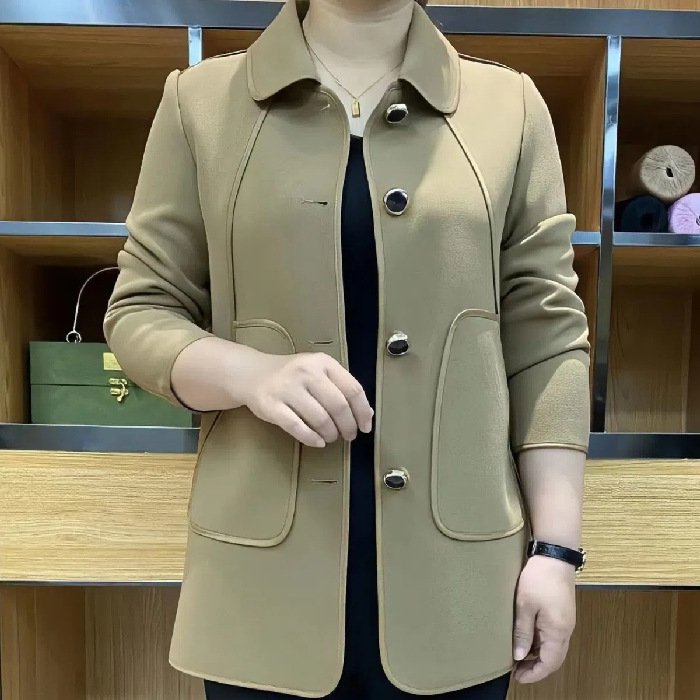 😍30% zniżki!🔥【M-4XL】2026 Nowy modny płaszcz z klapami w jednolitym kolorze