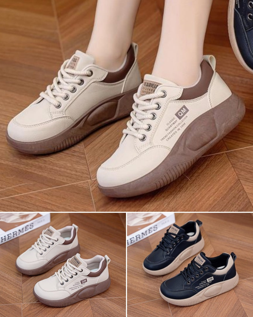 [Rozmiary 35-40] Stylowe, codzienne buty na platformie, miękka i wygodna podeszwa, nie powodują zmęczenia stóp podczas chodzenia.