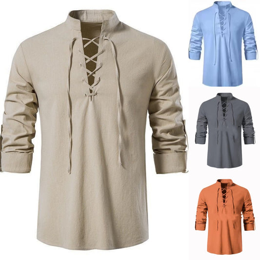 🔥【1 za 109 zł.】💥【S-4XL】Klasyczna, oddychająca koszula męska z bawełny i lnu