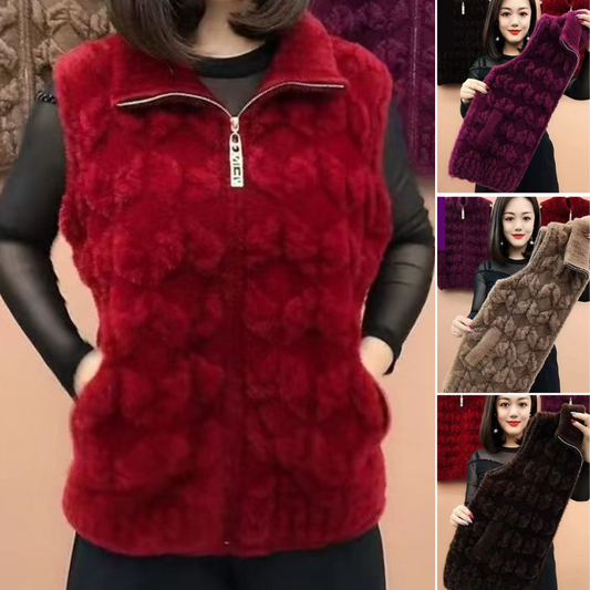 😍30% zniżki!【S-5XL】Ciepła kamizelka z polaru z norek, która łączy styl i ciepło