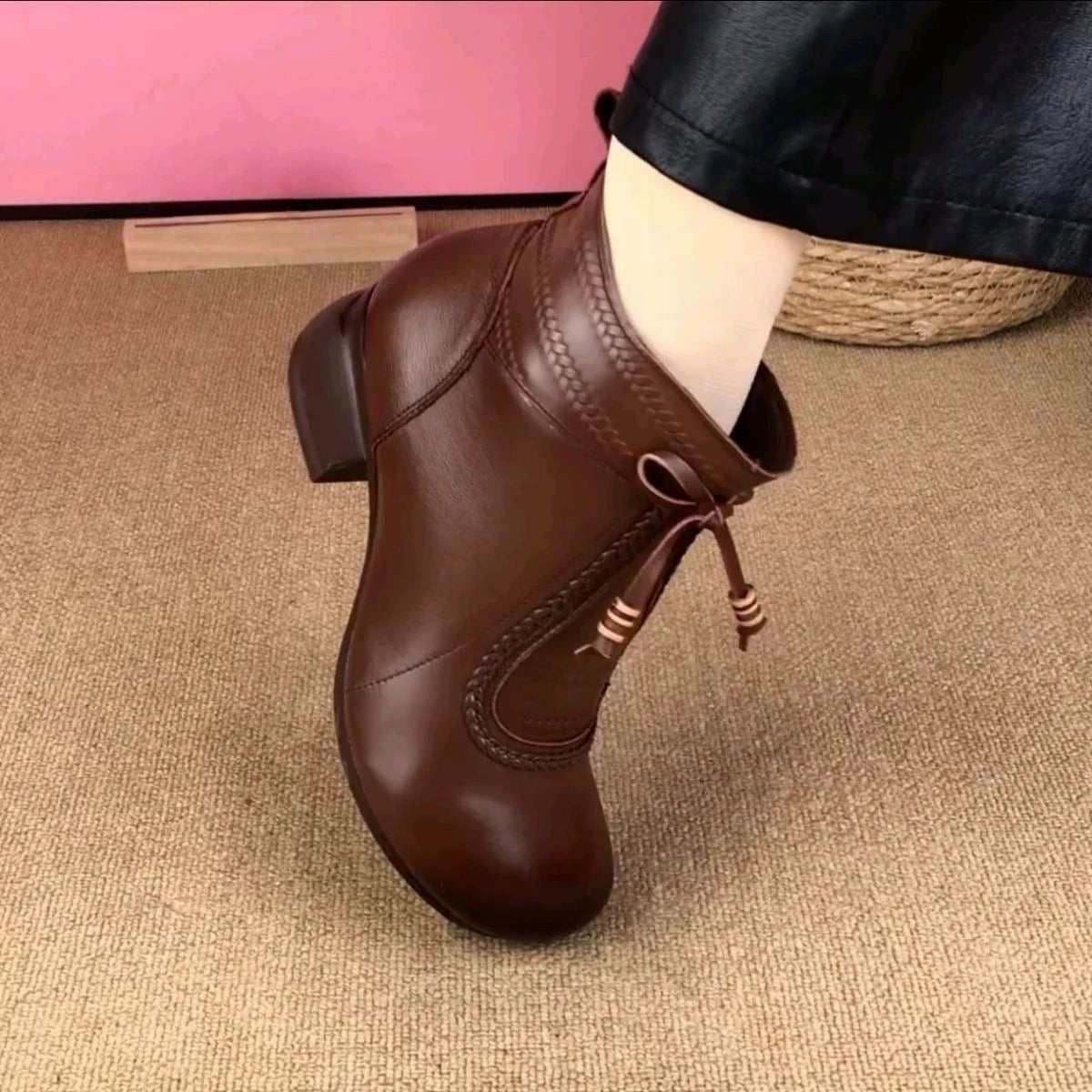 😍30% zniżki!【35-40】2026 Modne jesienno-zimowe damskie botki na grubym obcasie, duże rozmiary