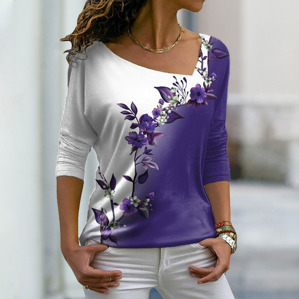 😍30% zniżki!【S-2XL】Nowa damska koszulka z nadrukiem na wiosnę, wykonana z bawełny, wygodna i przewiewna, odpowiednia do noszenia ze spódnicami lub spodniami.