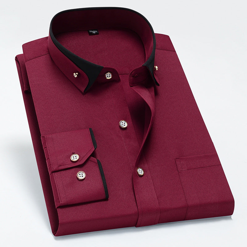 【S-4XL】 Nowa oddychająca biznesowa koszula męska casual
