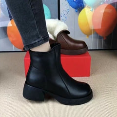 🌈30% ZNIŻKI🌺Oferta ograniczona czasowo [Rozmiary: 35-40] Zimowe buty Martin New Retro na rok 2025, gruba podeszwa, miękka wodoodporna skóra, podszewka z polaru dla dodatkowego ciepła